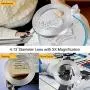 LED Magnifier Desk Lamp, 5X Magnifying Glass with Light, 3 Modes 10 Dimming, Foldable Metal Arms and Adjustable Clamp Base for Close Work Hobby Repairing Reading Crafts