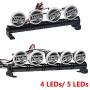 Benedict Harry Metal Roof LED Light Bar 4 LEDs for SCX10 D90 TRX-4 1:10 RC Crawler Truck (4 LEDs)