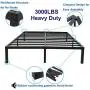 zizin Queen Size Bed Frame Platform Base 14 Inch with Storage/Heavy Duty Metal Beds Frames/Easy Assembly/ Noise-Free/ No Box Spring Needed (Queen) zizin Queen Size Bed Frame Platform Base 14 Inch with Storage/Heavy Duty Metal Beds Frames/Easy Assembly/ Noise-Free/ No Box Spring Needed (Queen)