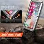 iPhone XR Case, CarterLily Full Body Shockproof Dustproof Waterproof Aluminum Alloy Metal Gorilla Glass Cover Case for Apple iPhone XR 6.1 inch (Silver)