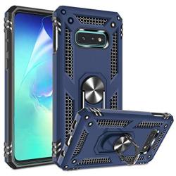 Galaxy S10E Case with HD Screen Protector, Gritup Military Grade 15ft. Drop Tested Cover with Magnetic Ring Kickstand Compatible with Car Mount Holder, Phone Case for Samsung Galaxy S10E Blue