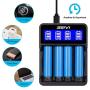 18650 Battery Charger, SEIVI LCD Display Universal Smart Charger for Rechargeable Batteries Li-ion Batteries 18650 26650 18490 17670 17500 16340 14500, Ni-MH/Ni-Cd A AA AAA Batteries