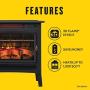 Duraflame 3D Infrared Electric Fireplace Stove with Remote Control - Portable Indoor Space Heater - DFI-5010 (Black)