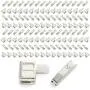 #5 Zipper Repair Kit with Slider, Insertion Pin, Retaining Box, Top Stops (120 Pieces)