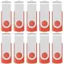[NOT 128GB ] Enfain 10 Pack Small Capacity 128 MB USB Flash Drive Bulk Thumb Drives 128MB in Red, with LED Indicator, 12 x Removable White Labels for Marking Contents Loaded