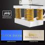 Upgraded Hot Foil Stamping Machine 5x7cm 110V Digital Embossing Machine Manual Tipper Stamper for PVC Leather PU Paper Logo Embossing 1.97''x2.76''
