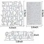GORGECRAFT 3pcs Metal Frame Cutting Dies Number Alphabet Carbon Steel Embossing Stencil Template Mould for DIY Card Making Scrapbooking Paper Craft Photo Album