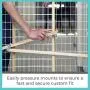 Toddleroo by North States 50'' Wide Extra Wide Wire Mesh Baby Gate: Installs in Extra Wide Opening in Second Without damaging Wall. Pressure Mount. Fits 29.5''-50'' Wide (32'' Tall, Sustainable Hardwood)