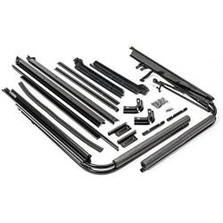 MasterTop Soft Top Hardware Kit Fits 1987-1995 Jeep YJ Wrangler vehicles with Soft Upper Doors Includes Bows, W/S Channel, tailgatebar & Door surrounds Metal door frames not included 15433101