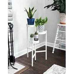 Indoor Corner Plant Stand Tall Plant Stands for Living Room White Plant Patio Side Table Window Plant Shelves Tiered Plant Stand Outdoor Plant Shelf Metal Large Plant Stand Mid Century Modern Decor