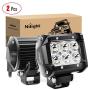 Nilight - 60001SB Led Pods 2PCS 18W 1260LM Spot Led Off Road Lights Super Bright Driving Fog Light Boat Lights Driving Lights Led Work Light SUV Jeep Lamp, 2 Years Warranty