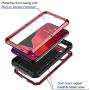 Lanhiem iPhone 11 Pro Case, Heavy Duty Shockproof [Tough Armour] Metal Case with Built-in Screen Protector, 360 Full Body Protective Cover for iPhone 11 Pro (5.8 Inch), Dust Proof Design -Red
