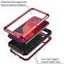 Lanhiem iPhone 11 Pro Case, Heavy Duty Shockproof [Tough Armour] Metal Case with Built-in Screen Protector, 360 Full Body Protective Cover for iPhone 11 Pro (5.8 Inch), Dust Proof Design -Red