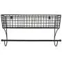 Home Traditions Z02225 Rustic Metal Wall Mount Shelf with Towel Bar, Large, Black Home Traditions Z02225 Rustic Metal Wall Mount Shelf with Towel Bar, Large, Black