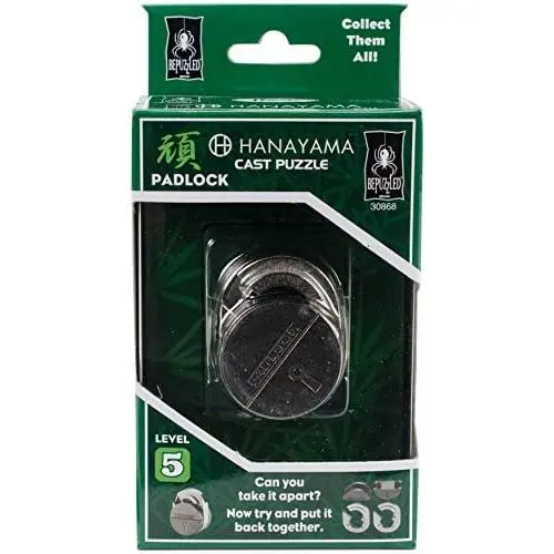 BePuzzled Padlock Hanayama Cast Metal Brain Teaser Puzzle (Level 5) Puzzles For Kids & Adults Ages 12 & Up BePuzzled Padlock Hanayama Cast Metal Brain Teaser Puzzle (Level 5) Puzzles For Kids & Adults Ages 12 & Up