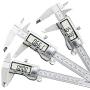 EZT 150mm Digital Calipers, Full Stainless Steel Electronic 6 Inch Digital Vernier Caliper, with Extra-Large LCD Screen, Auto-Off Feature, Inch and Millimeter Conversion Metal Measuring Tool Caliper