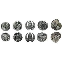 Sci Fi Variety Set of 10 (Metal Plated Novelty) Adventure Coins for RPGs/ LARP| DND Pathfinder Live Action Role-Playing Games