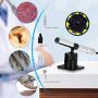 Linkmicro Digital Microscope with Endoscope Image Switchable 7 Inch Screen Two Camera Real Time Sync Play with Metal Adjustable Stand for Material Inspection, Phone Repair and SMT/BGA Soldering Tools