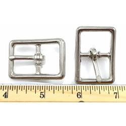 Center BAR Buckle Buckles 3/4'' Nickel Finish 16 Pieces