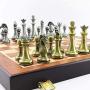 LINWEI Chess Set Board Game for Kids Adult Draughts Chess Set,Metal Chess Set Portable Game of International Chess Wooden Folding Chess Board King Height 67mm Chess Game Casual Puzzle Part A0-290B
