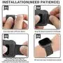 BibGram Bands Metal Black Compatible for Fitbit Versa/Versa 2/Versa Lite/Versa SE Replacement Women Men Stainless Steel