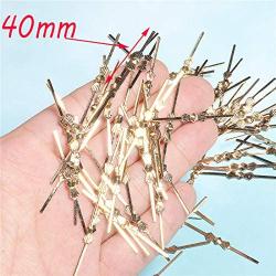 Waltz&F 40mm Chandelier Connectors Clips Pins for Fastening Crystals Parts, Chandelier Replacements 100pcs