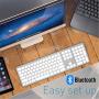 Macally Bluetooth Wireless Keyboard for Mac, iMac, Apple Mac Pro, Mac Mini, MacBook Pro/Air Laptop - Rechargeable Slim Full-Size Mac Wireless Keyboard (BTWKEYMB)