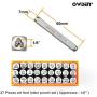 OWDEN Professional Uppercase Handwritten Font Letter Punch Set (1/8”-3mm), Jewelry Stamping Punch with a Steel Bench Block Set. Art Fonts Stamping Tool kit for Jewelry Stamping & Craft.
