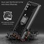 PULEN for Samsung Galaxy Note 20 Case with Camera Lens Screen Protector [1 Pack],Hybrid Armor Metal Ring Holder Magnetic Car Mount,Full Encirclement Shockproof Sturdy Bumper Protective Cover (Black)