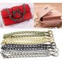 WeiMeet 4 Pieces Handbag Chain Straps Metal Bag Strap Purse Clutches Handle Strap with 8 Pieces Metal Buckles