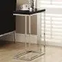 Monarch Specialties 3018, Chrome Accent Metal Base C-Table, Glossy Black Monarch Specialties 3018, Chrome Accent Metal Base C-Table, Glossy Black