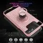 Note 5 case Galaxy Note 5 Case with HD Screen Protector,Ymhxcy 360 Degree Rotating Ring & Bracket Rubber Dual Layer Shock Bumper Resistant Back Cover for Samsung Galaxy Note 5-ZH Rose Gold