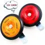 Viping Car Horn Car Electric Horn 118DB 12V Super Loud High Tone and Low Tone Metal Twin Horn Kit with Bracket Waterproof Air horn Electric Universal Horn 2pcs for Moto Truck Boat Car (Red and yellow)