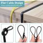 Cat 6 Ethernet Cable 50 ft, Flat Wire LAN Rj45 High Speed Internet Network Cable Slim with Clips, Faster Than Cat5e,Cat5 with Snagless Connectors for PS4, Xbox one, Switch Boxes, Modem, Router,Black