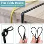 Cat 6 Ethernet Cable 50 ft, Flat Wire LAN Rj45 High Speed Internet Network Cable Slim with Clips, Faster Than Cat5e,Cat5 with Snagless Connectors for PS4, Xbox one, Switch Boxes, Modem, Router,Black
