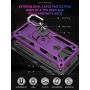 PUSHIMEI Compatible for LG Aristo 5/K8X/Phoenix 5/Fortune 3/Tribute Monarch/Risio 4 case,Military Grade Protection Phone Case Cover with HD Screen Protector Magnetic Ring Kickstand (Purple)