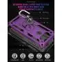 PUSHIMEI Compatible for LG Aristo 5/K8X/Phoenix 5/Fortune 3/Tribute Monarch/Risio 4 case,Military Grade Protection Phone Case Cover with HD Screen Protector Magnetic Ring Kickstand (Purple)