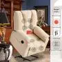 oneinmil Electric Power Lift Recliner Chair, Linen Recliners for Elderly, Home Sofa Chairs with Heat & Massage, Remote Control, 3 Positions, 2 Side Pockets and USB Ports, Light Camel oneinmil Electric Power Lift Recliner Chair, Linen Recliners for Elderly, Home Sofa Chairs with Heat & Massage, Remote Control, 3 Positions, 2 Side Pockets and USB Ports, Light Camel