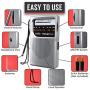 PowerBear Portable Radio | AM/FM, 2AA Battery Operated with Long Range Reception for Indoor, Outdoor & Emergency Use | Radio with Speaker & Headphone Jack (Silver)