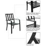 PHI VILLA 5 Piece Metal Patio Dining Set 37'' Square Patio Bistro Table and Garden Backyard Chairs - Umbrella Hole 1.57'' PHI VILLA 5 Piece Metal Patio Dining Set 37'' Square Patio Bistro Table and Garden Backyard Chairs - Umbrella Hole 1.57''