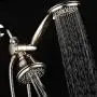 AquaSpa 6-in-1 High-Pressure Shower Head/Hand Held Showerhead Combo with Two OVERHEAD and LOW-REACH Wall Brackets, 3-way Water Diverter & Stainless Steel Hose/BRUSHED NICKEL FINISH/by HotelSpa AquaSpa 6-in-1 High-Pressure Shower Head/Hand Held Showerhead Combo with Two OVERHEAD and LOW-REACH Wall Brackets, 3-way Water Diverter & Stainless Steel Hose/BRUSHED NICKEL FINISH/by HotelSpa