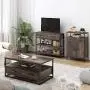 HOMECHO Console Table with Drawers, Tall Entryway Table with Storage, Narrow Sofa Hallway Table for Bedroom Living Room, Metal Frame, Dark Brown HOMECHO Console Table with Drawers, Tall Entryway Table with Storage, Narrow Sofa Hallway Table for Bedroom Living Room, Metal Frame, Dark Brown