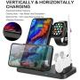 4 in 1 Wireless Charger, Apple Watch Charger 15W Foldable Fast Portable Wireless Charging Station for Apple Products, iPhone 11/11 Pro Max/XR/XS/X/, iWatch 6/5/4/3/2/1. Airpods 1/2/Pro & Pencil 1