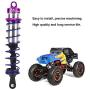 Alomejor 1/8 RC Car Metal Oil Pressure Adjustable 2pcs Front Shock Damper + 2pcs Rear Shock Damper(Purple)