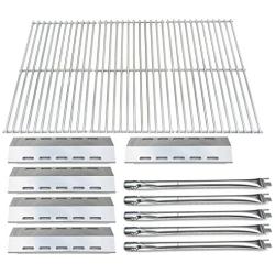 Direct Store Parts Kit DG210 Replacement for Ducane 30400042,30400043,30558501 Gas Grill Burners,Heat Plates,Cooking Grid (SS Burner + SS Heat Plate + Solid Stainless Steel Cooking Grid)