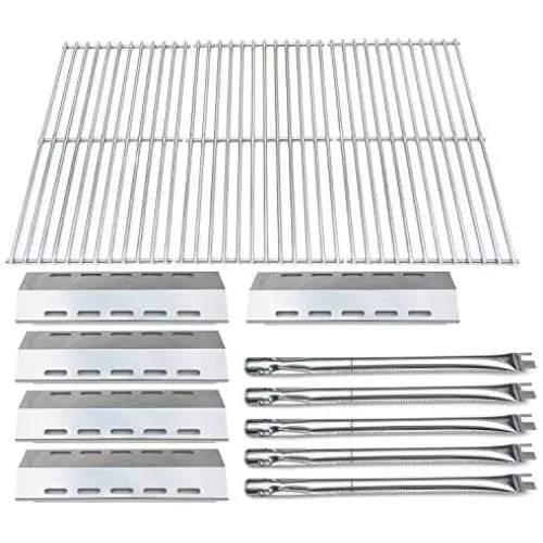 Direct Store Parts Kit DG210 Replacement for Ducane 30400042,30400043,30558501 Gas Grill Burners,Heat Plates,Cooking Grid (SS Burner + SS Heat Plate + Solid Stainless Steel Cooking Grid)