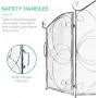 Best Choice Products 3-Panel 55x33in Solid Wrought Iron See-Through Metal Fireplace Screen, Spark Guard Safety Protector w/Decorative Scroll - Pewter Best Choice Products 3-Panel 55x33in Solid Wrought Iron See-Through Metal Fireplace Screen, Spark Guard Safety Protector w/Decorative Scroll - Pewter