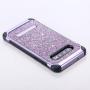 UARMOR Case for Galaxy S10, Galaxy S10 Glitter Case, Samsung S10 Case, Luxury Glitter Bling Shockproof Kickstand Hybrid Sparkly Shiny PU Leather Hard Cover Case for Samsung Galaxy S10, Purple