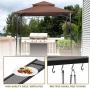 Grill Gazebo 8x 5 Barbecue Canopy BBQ Gazebo Canopy Tent w/Air Vent Double Tiered Outdoor