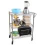 Oceanstar 3-Tier Heavy Duty All-Purpose Utility Cart, Chrome Oceanstar 3-Tier Heavy Duty All-Purpose Utility Cart, Chrome